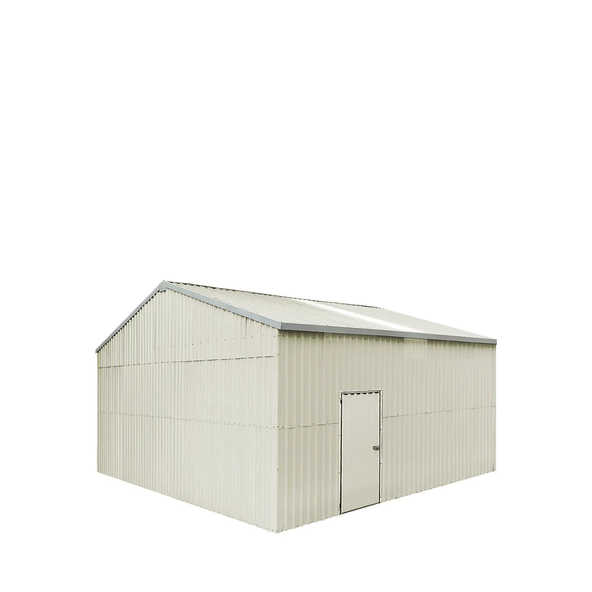 New 25’ x 25’ Double Garage Metal Barn Shed with Side Entry Door, 625 Sq-Ft Floor Space, 9’8” Eave Height, 27 GA Metal, Skylights, 4/12 Roof Pitch