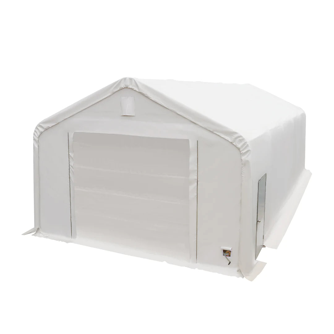 New Pro Series 20' x 40' Dual Truss Storage Shelter with Heavy Duty 17 oz PVC Cover & Drive Through Doors