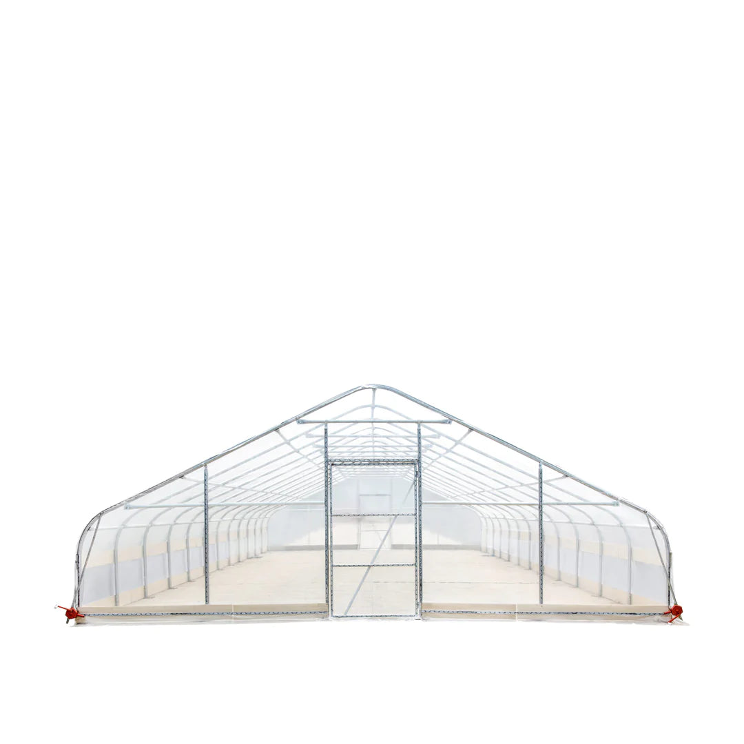 New 25’ x 50’ Tunnel Greenhouse Grow Tent w/6 Mil Clear EVA Plastic Film, Cold Frame, Hand Crank Roll-Up Sides, Peak Ceiling Roof