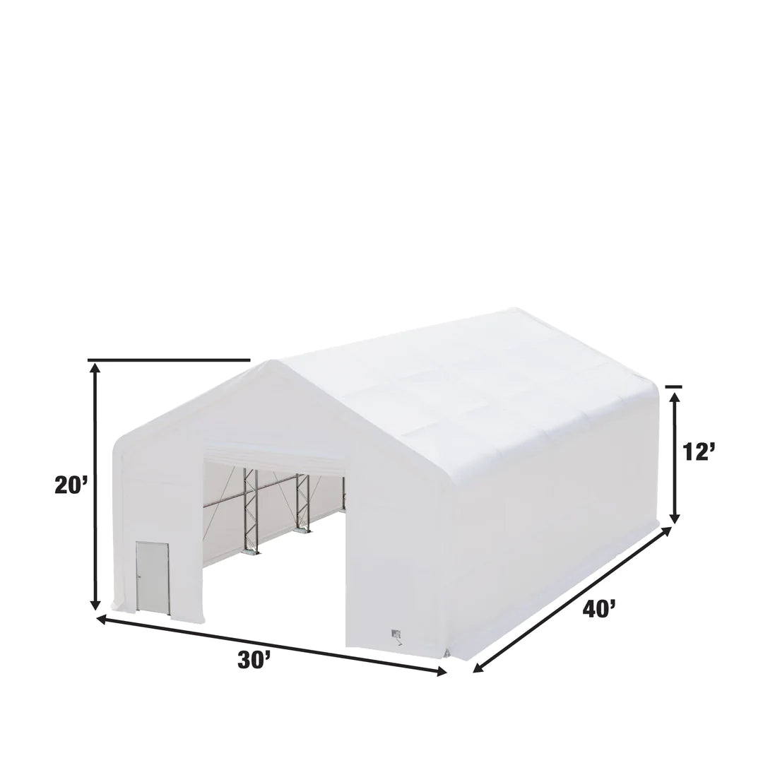 New Pro Series 30' x 40' Dual Truss Storage Shelter with Heavy Duty 17 oz PVC Cover