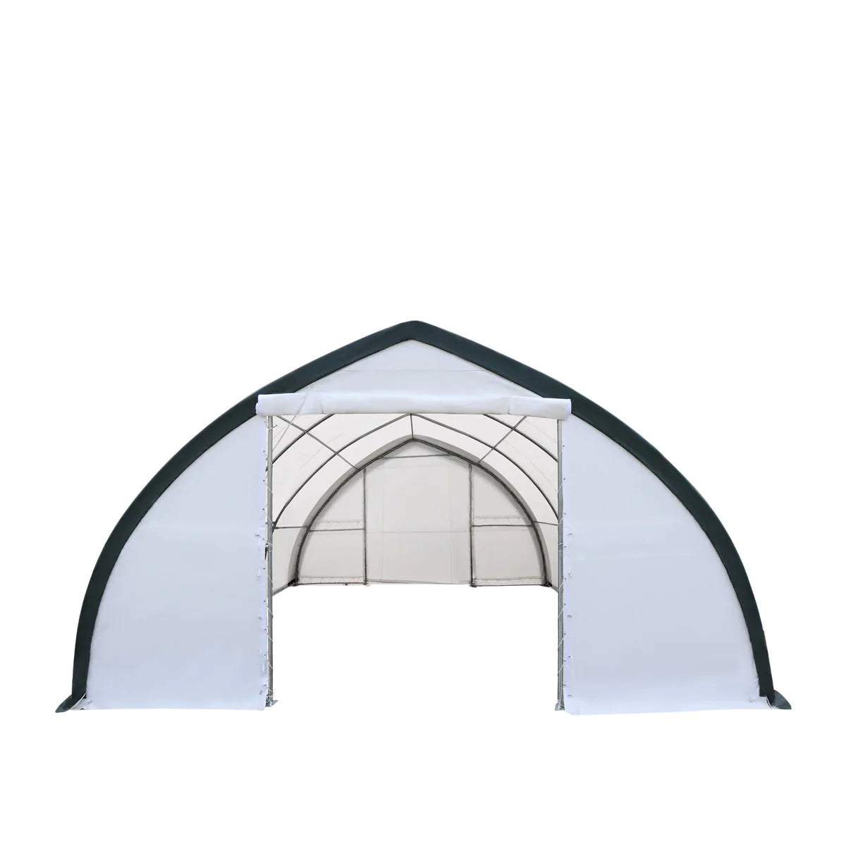 New 30' x 40' Peak Ceiling Storage Shelter with Heavy Duty 11 oz PE Cover & Drive Through Doors