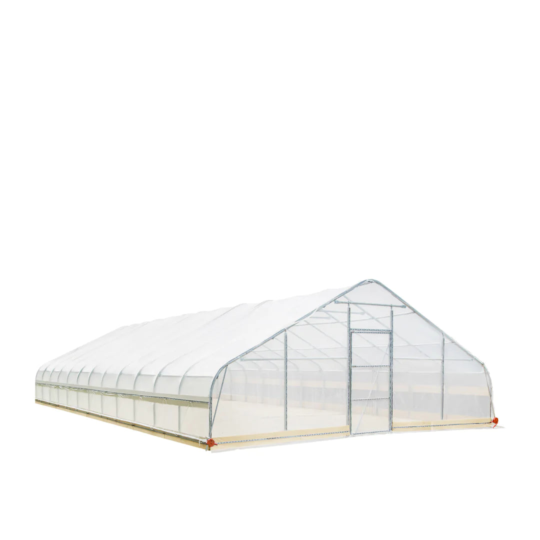 New 25’ x 50’ Tunnel Greenhouse Grow Tent w/6 Mil Clear EVA Plastic Film, Cold Frame, Hand Crank Roll-Up Sides, Peak Ceiling Roof