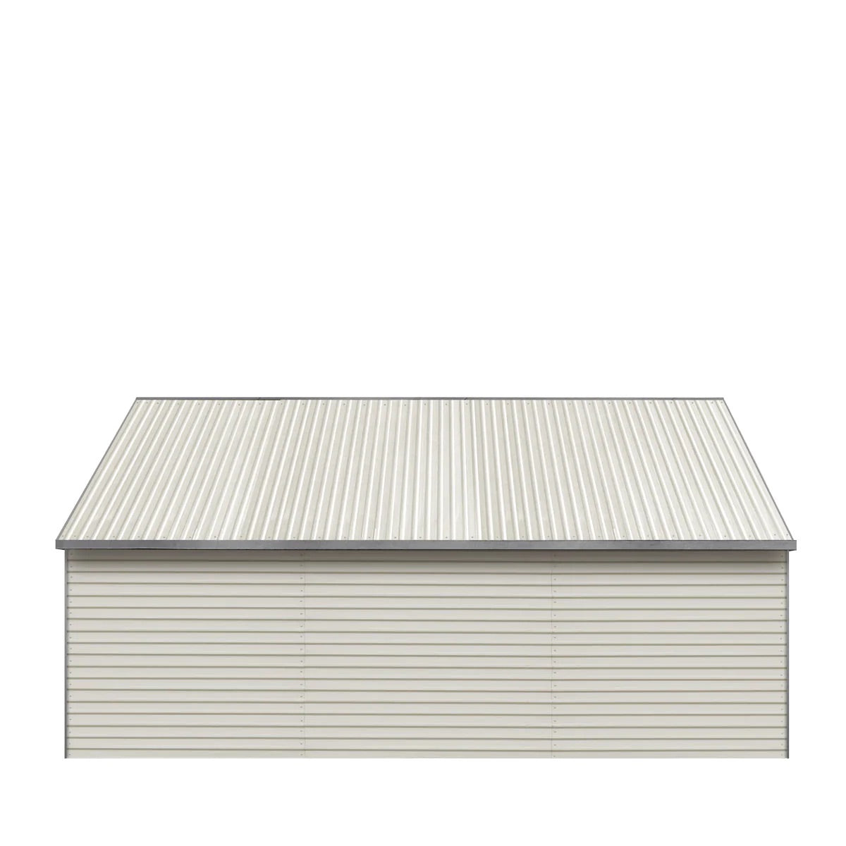 New 21’ x 19’ Double Garage Metal Shed with Side Entry Door, 400 Sq-Ft, 8' Eave Height, 27 GA Corrugated Panels, Garage Doors sold seperatly