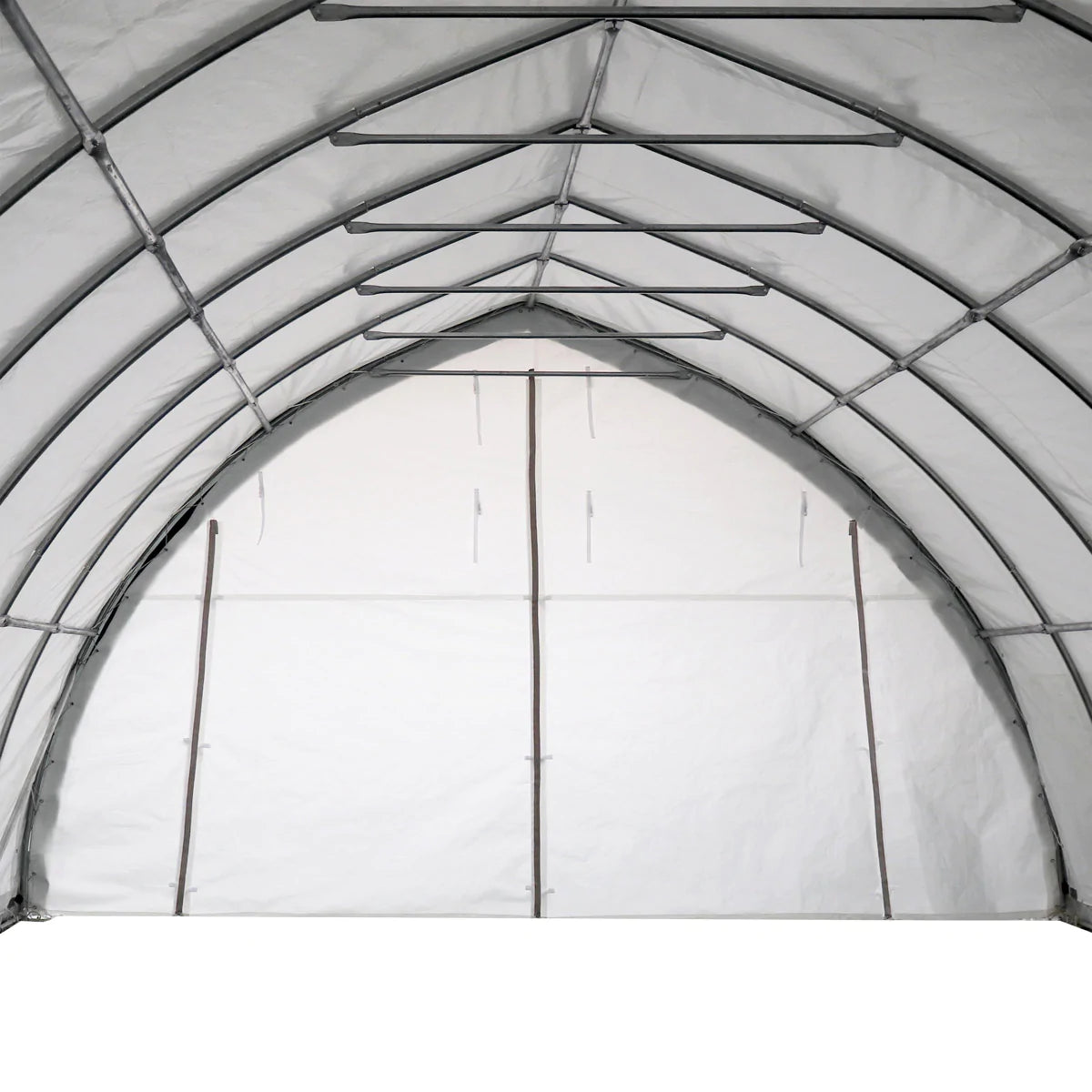 New 20' x 40' Arch Wall Peak Ceiling Storage Shelter with Heavy Duty 17 oz PVC Cover & Drive Through Doors