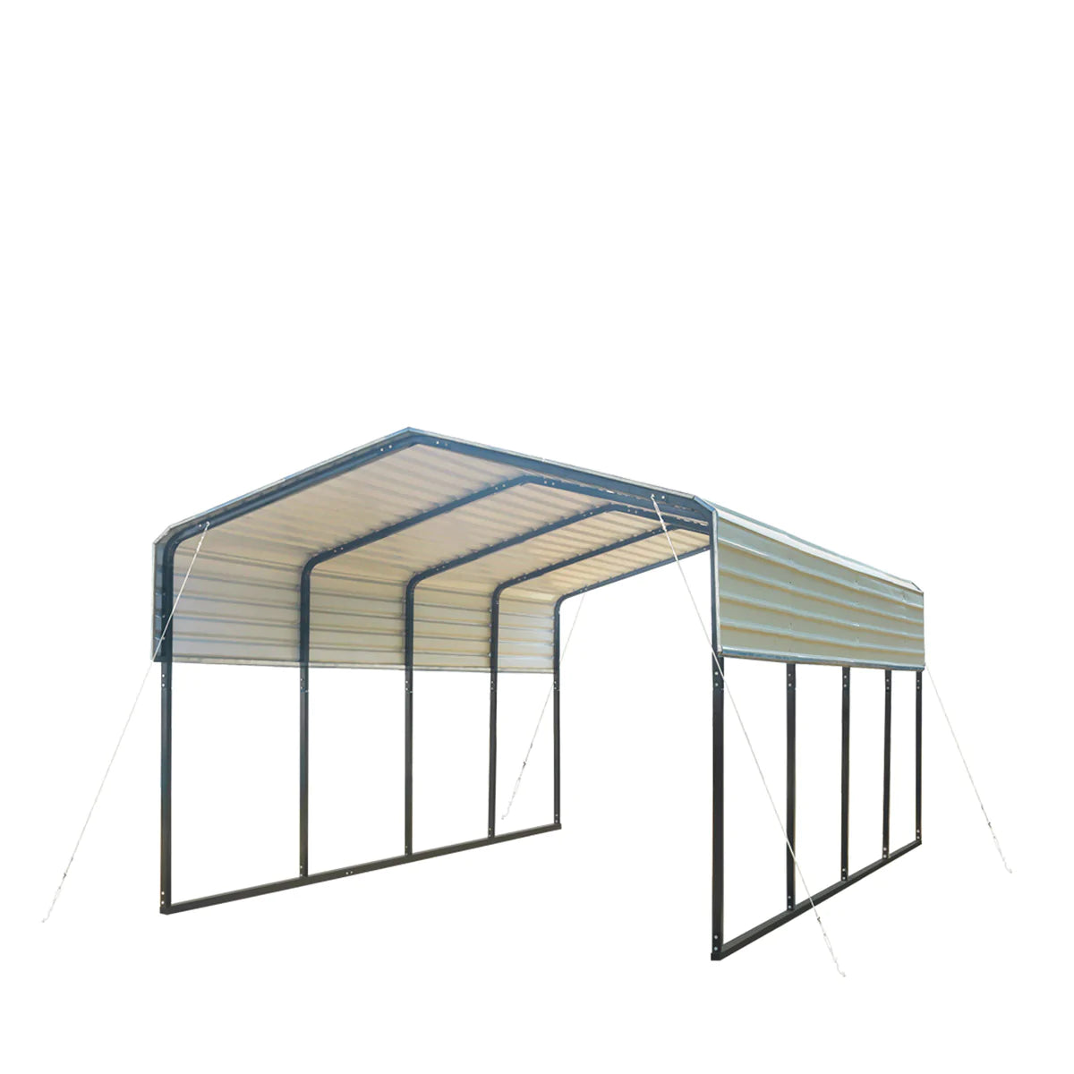 New 12' x 20' All-Steel Carport with Galvanized Roof