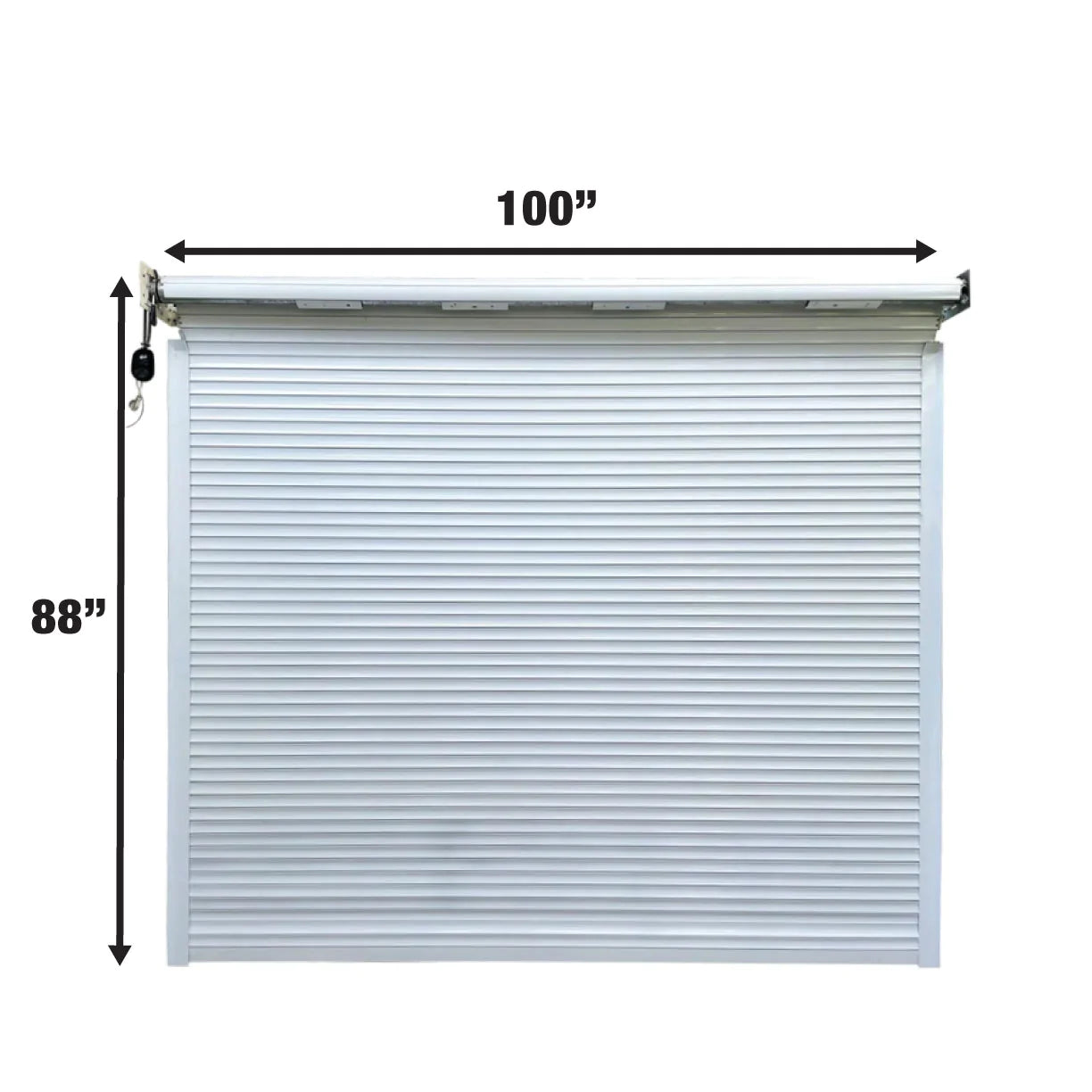 New Motorized Roll-Up Door Kit for 21x19  Metal Shed, With Two Remote Controls, AC Motor