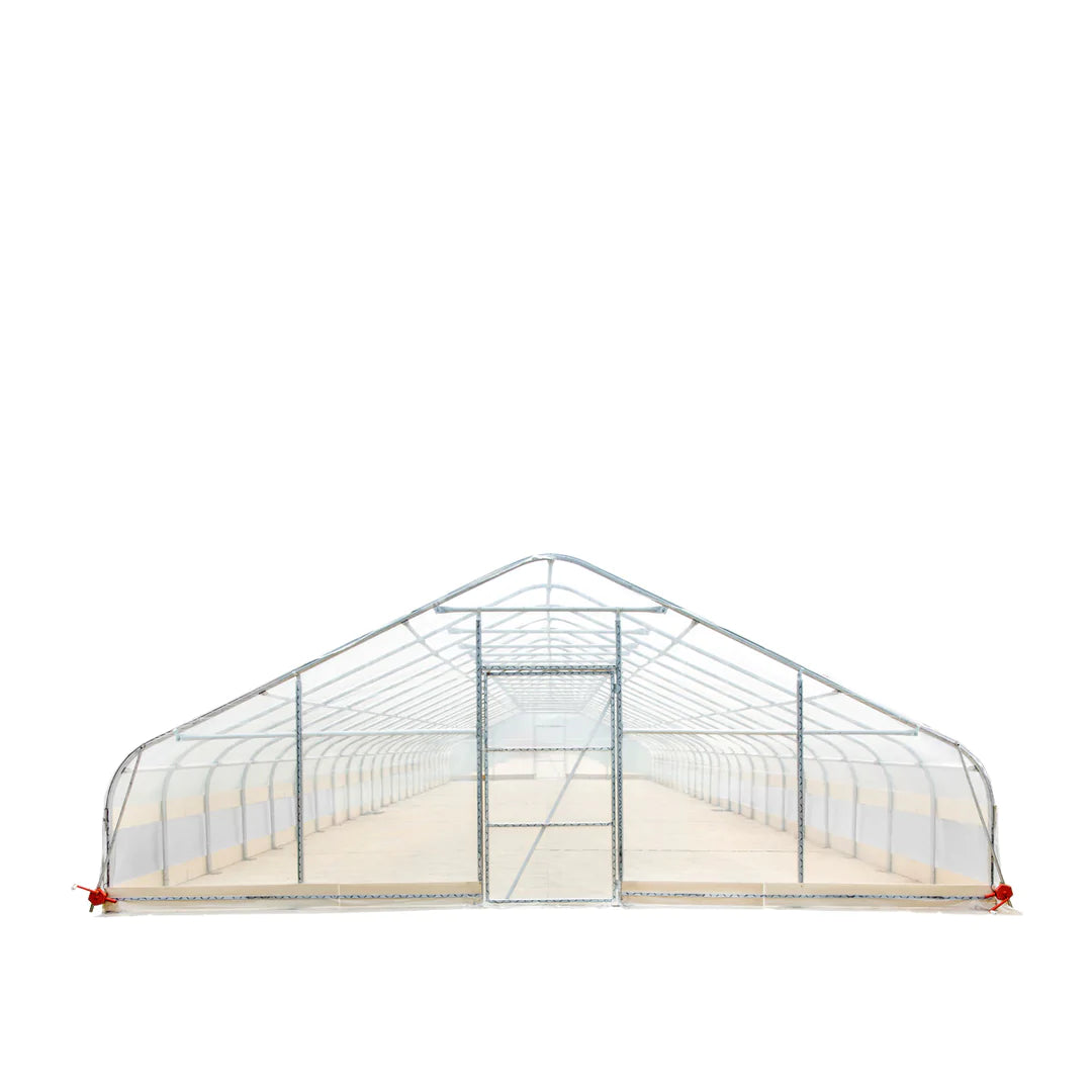 New 25’ x 100’ Tunnel Greenhouse Grow Tent w/6 Mil Clear EVA Plastic Film, Cold Frame, Hand Crank Roll-Up Sides, Peak Ceiling Roof