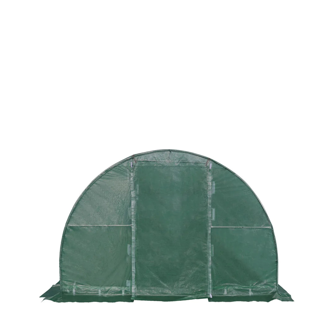 New 10’ x 30’ Tunnel Greenhouse Grow Tent w/Ripstop Leno Cover, Cold Frame, Roll-Up Mesh Windows, Round Top Roof