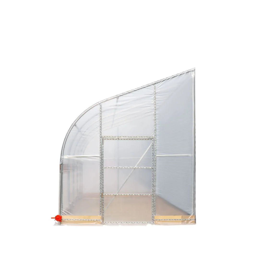 New 10’ x 20’ Lean-To Greenhouse Grow Tent w/6 Mil Clear EVA Plastic Film, Cold Frame, Hand Crank Roll-Up Side, 6-½’ Sidewall