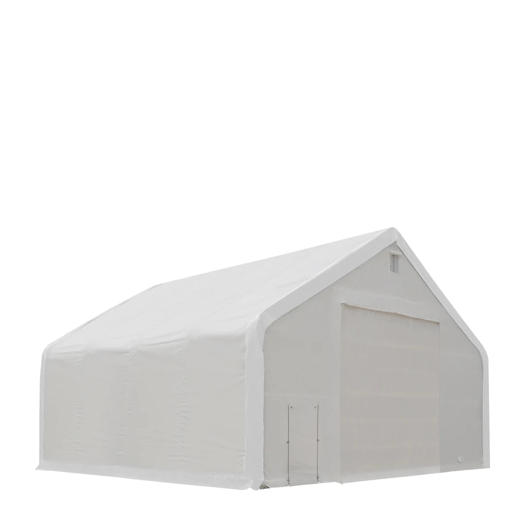 New 40' x 40' Dual Truss Storage Shelter with Heavy Duty 21 oz PVC Cover & Drive Through Doors