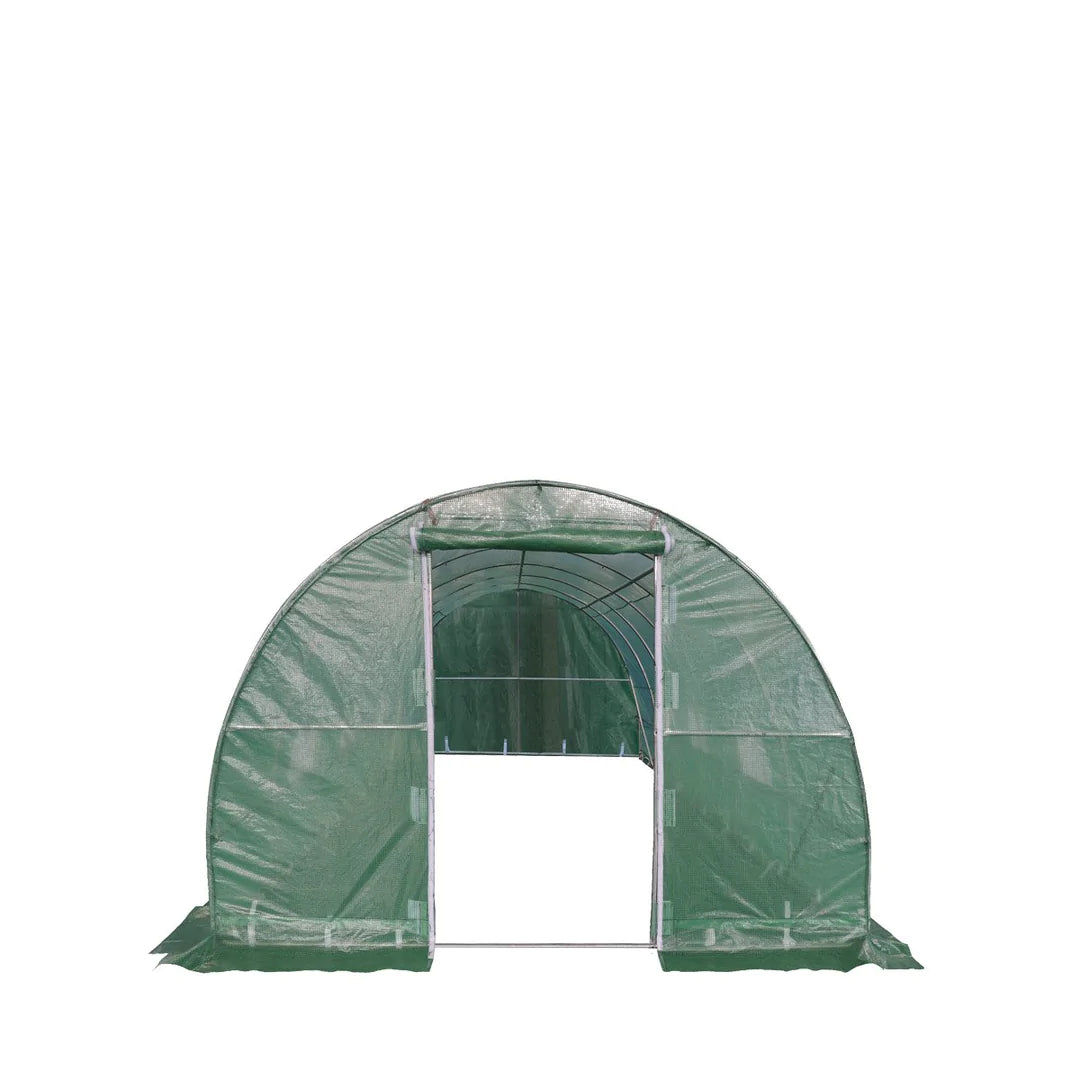 New 10’ x 30’ Tunnel Greenhouse Grow Tent w/Ripstop Leno Cover, Cold Frame, Roll-Up Mesh Windows, Round Top Roof