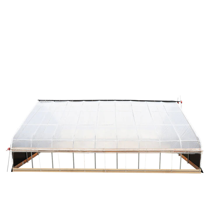 New Pro Series 30’ x 40’ Light Deprivation Two Layer Cover Greenhouse Grow Tent, 6-mil Blackout Tarp and Clear Film, Cold Frame, Hand Crank Roll-Up Sides, Peak Ceiling Roof