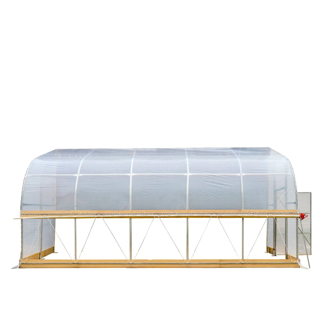 New 10’ x 20’ Lean-To Greenhouse Grow Tent w/6 Mil Clear EVA Plastic Film, Cold Frame, Hand Crank Roll-Up Side, 6-½’ Sidewall