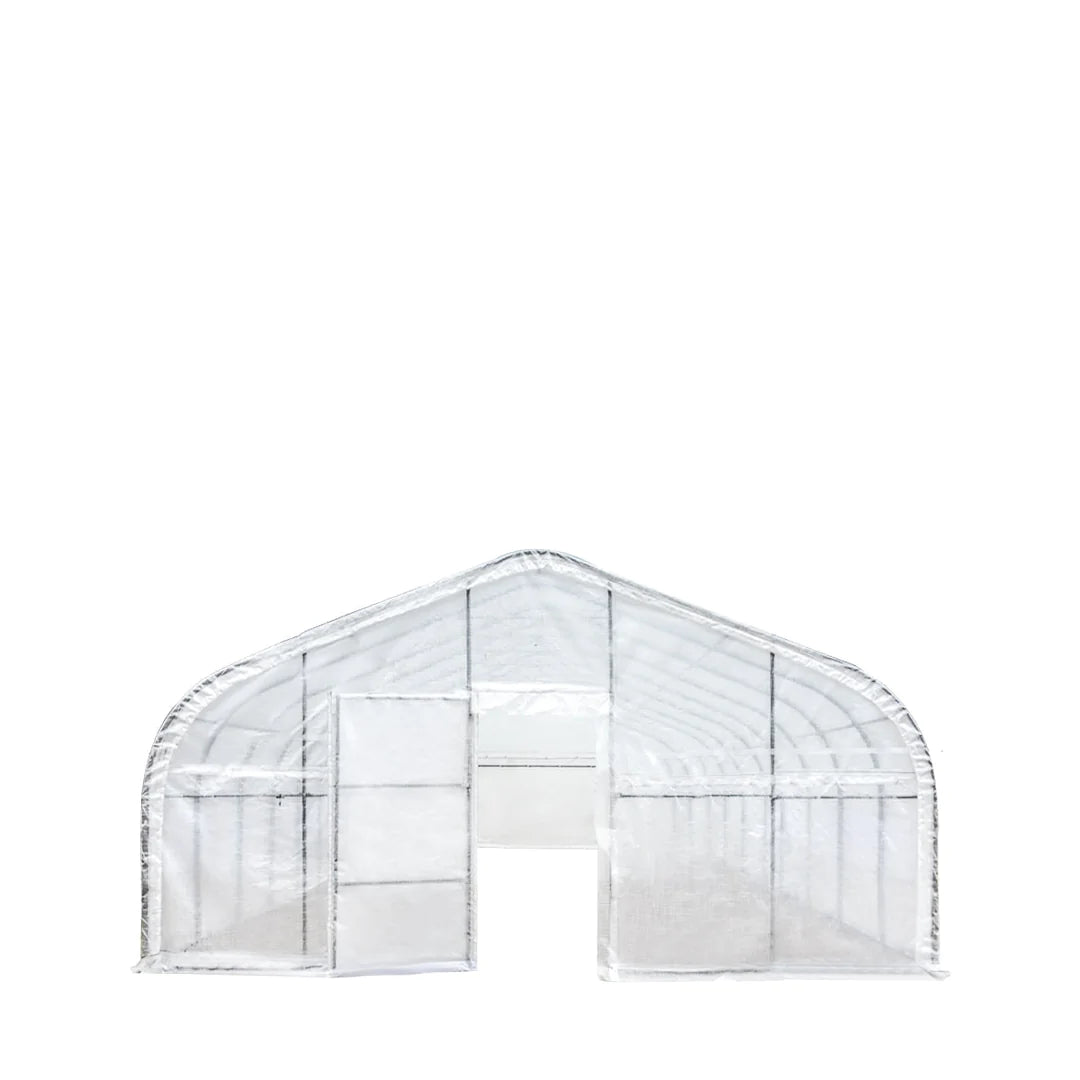 New 20’ x 50’ Tunnel Greenhouse Grow Tent w/12 Mil Ripstop Leno Mesh Cover, Cold Frame, Roll-up Windows, Peak Ceiling Roof