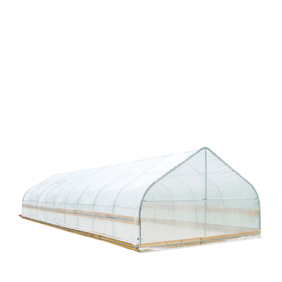 New 12’ x 40’ Tunnel Greenhouse Grow Tent w/6 Mil Clear EVA Plastic Film, Cold Frame, Hand Crank Roll-Up Sides, Peak Ceiling Roof