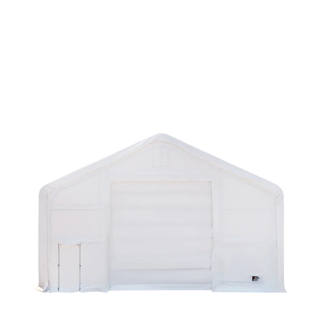 New 30' x 80' Dual Truss Storage Shelter with Heavy Duty 17 oz PVC Cover & Drive Through Doors