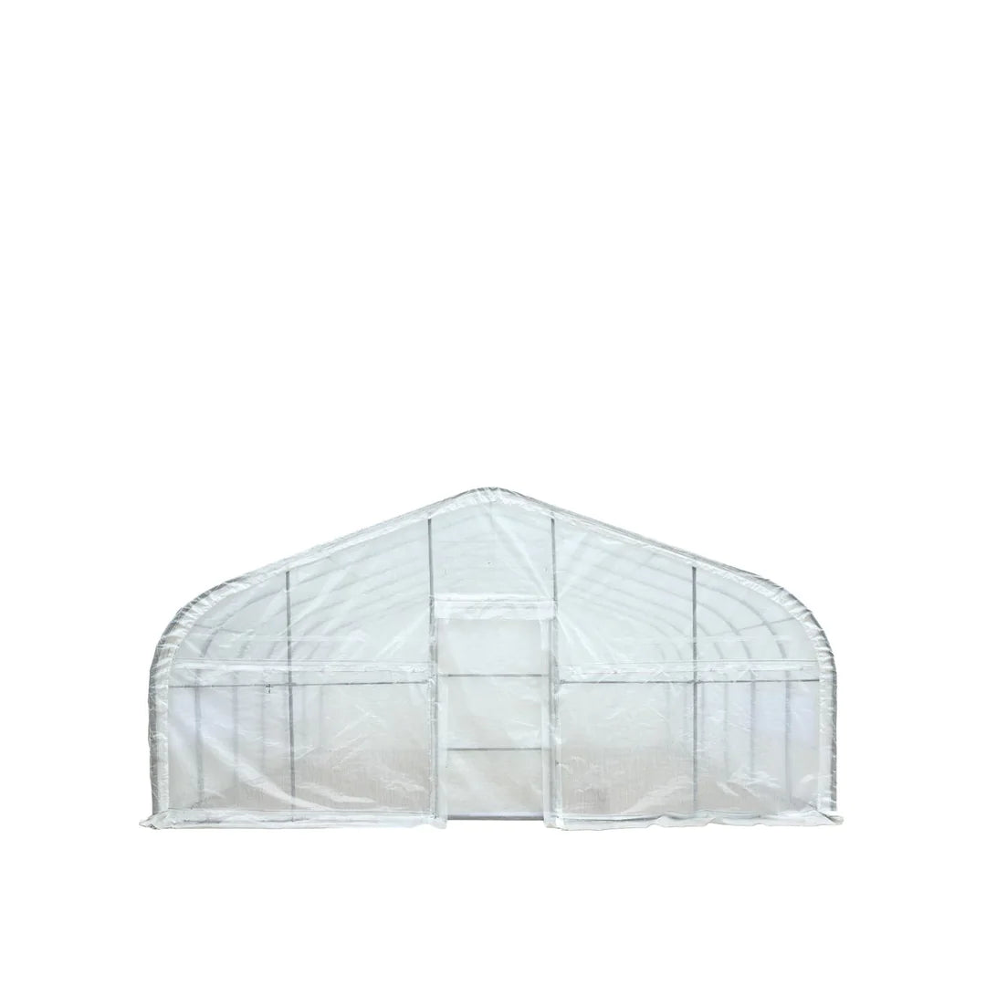 New 20’ x 30’ Tunnel Greenhouse Grow Tent w/12 Mil Ripstop Leno Mesh Cover, Cold Frame, Roll-up Windows, Peak Ceiling Roof