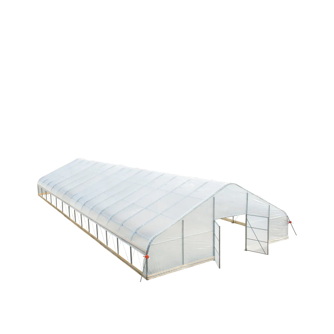 New 30’ x 60’ Tunnel Greenhouse Grow Tent w/6 Mil Clear EVA Plastic Film, Cold Frame, Hand Crank Roll-Up Sides, Peak Ceiling Roof