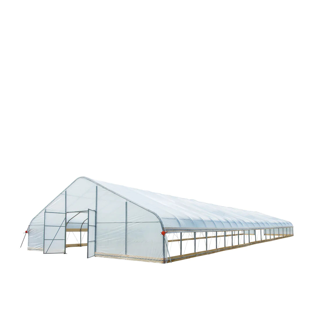 New 30’ x 80’ Tunnel Greenhouse Grow Tent w/6 Mil Clear EVA Plastic Film, Cold Frame, Hand Crank Roll-Up Sides, Peak Ceiling Roof