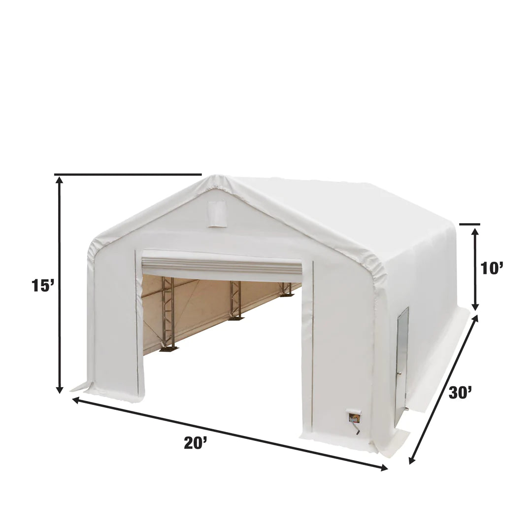 New Pro Series 20' x 30' Dual Truss Storage Shelter with Heavy Duty 17oz PVC Cover