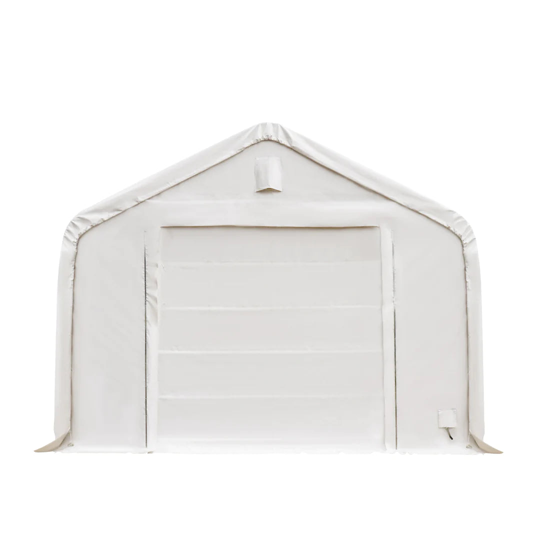 New Pro Series 20' x 40' Dual Truss Storage Shelter with Heavy Duty 17 oz PVC Cover & Drive Through Doors