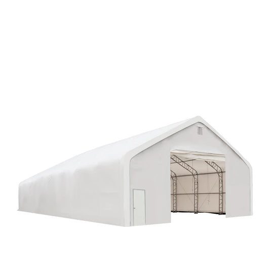 New Pro Series 40' x 80' Dual Truss Storage Shelter with Heavy Duty 21 oz PVC Cover & Drive Through Doors