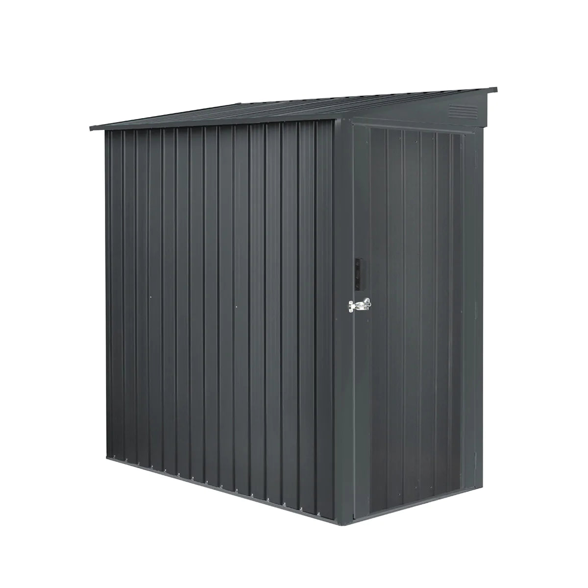 New 3’ x 6’ Galvanized Metal Pent Shed, 29 GA Corrugated Metal, 75“ Upper edge