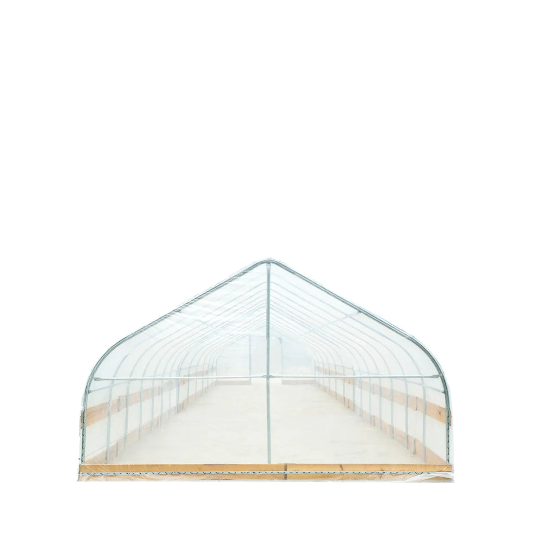 New 12’ x 60’ Tunnel Greenhouse Grow Tent w/6 Mil Clear EVA Plastic Film, Cold Frame, Hand Crank Roll-Up Sides, Peak Ceiling Roof