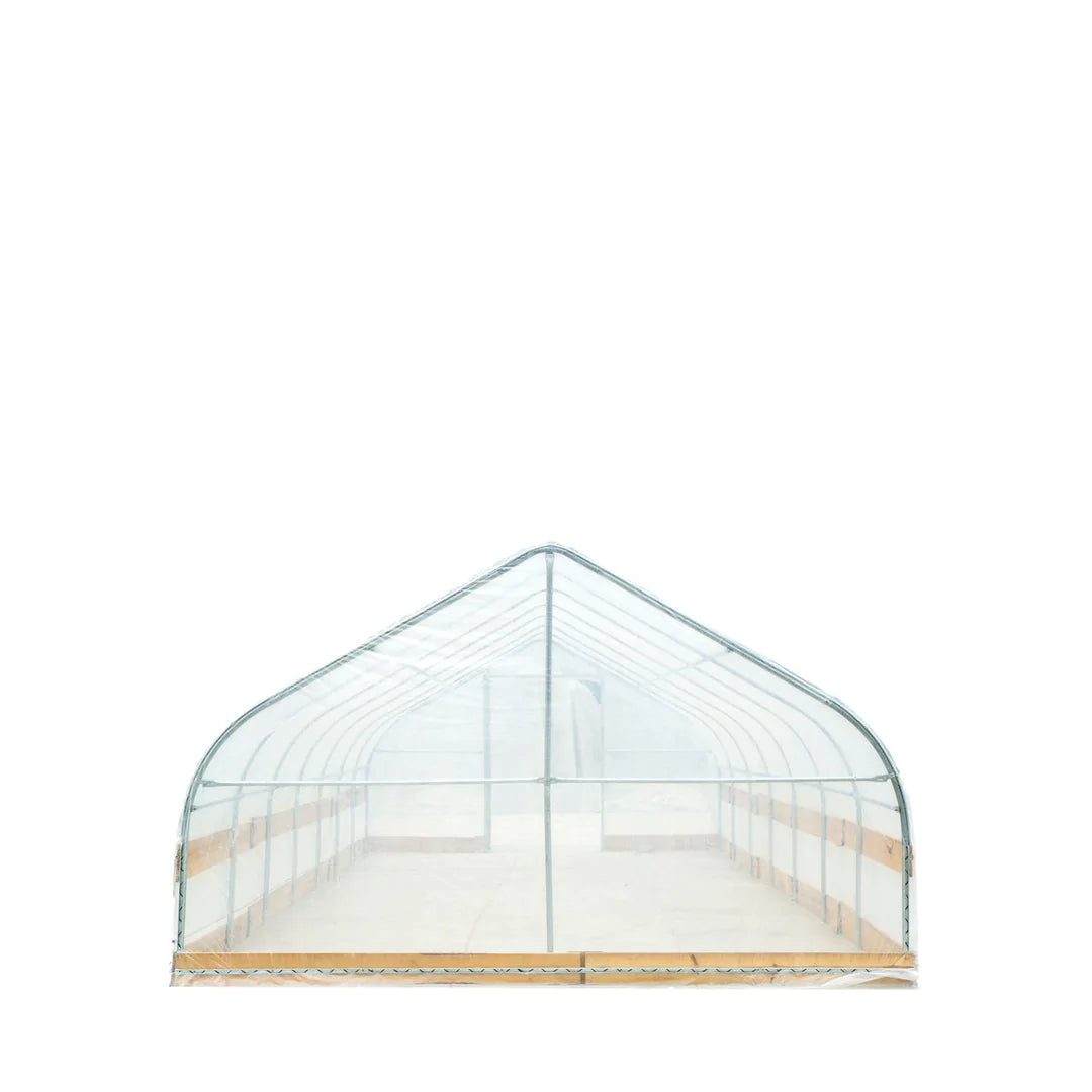 New 12’ x 30’ Tunnel Greenhouse Grow Tent w/6 Mil Clear EVA Plastic Film, Cold Frame, Hand Crank Roll-Up Sides, Peak Ceiling Roof