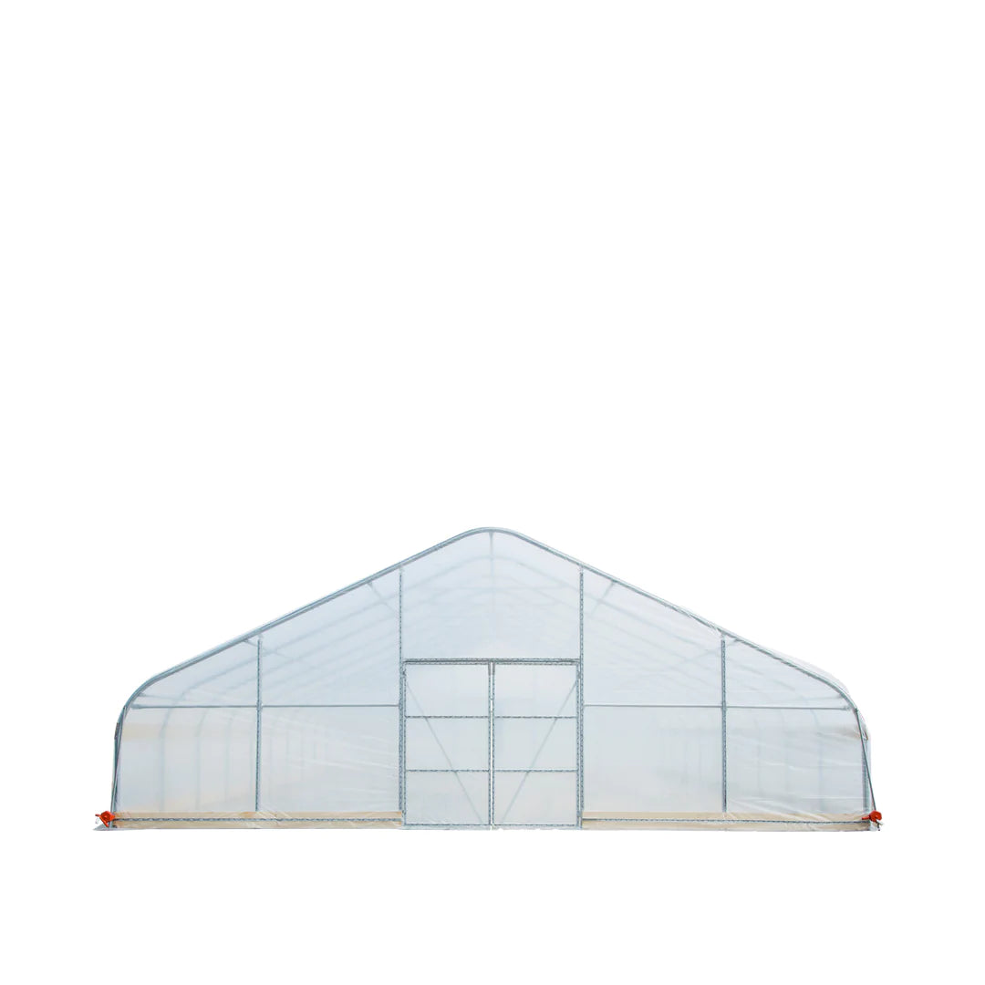 New 30’ x 50’ Tunnel Greenhouse Grow Tent w/6 Mil Clear EVA Plastic Film, Cold Frame, Hand Crank Roll-Up Sides, Peak Ceiling Roof