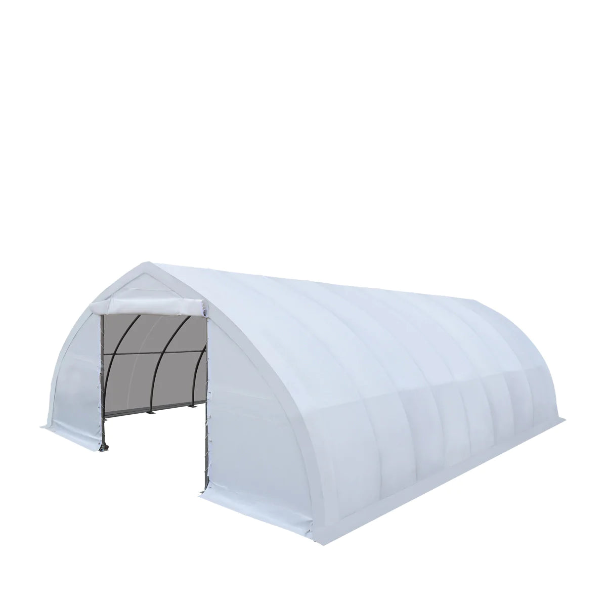 New 30' x 40' Peak Ceiling Storage Shelter with Heavy Duty 17 oz PVC Cover & Drive Through Doors