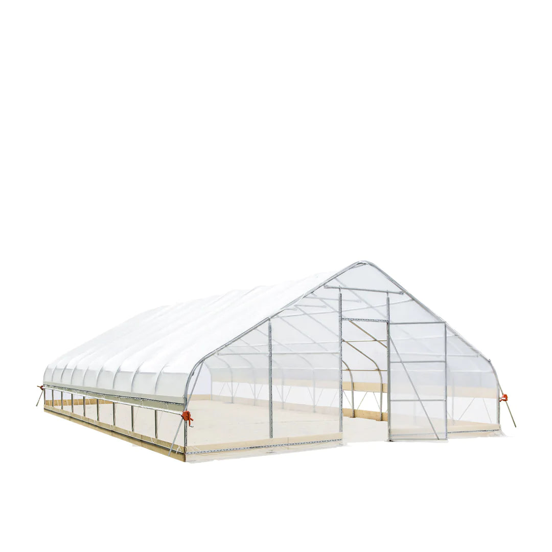 New 25’ x 40’ Tunnel Greenhouse Grow Tent w/6 Mil Clear EVA Plastic Film, Cold Frame, Hand Crank Roll-Up Sides, Peak Ceiling Roof