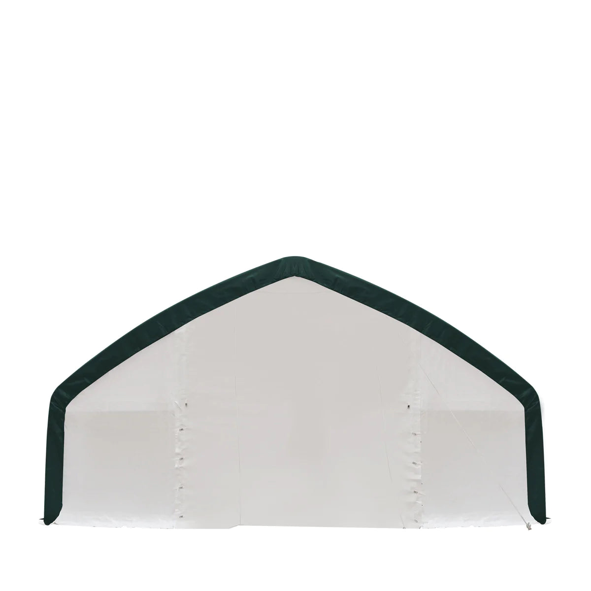 New 30' x 50' Straight Wall Peak Ceiling Storage Shelter with Heavy Duty 11 oz PE Cover & Drive Through Doors