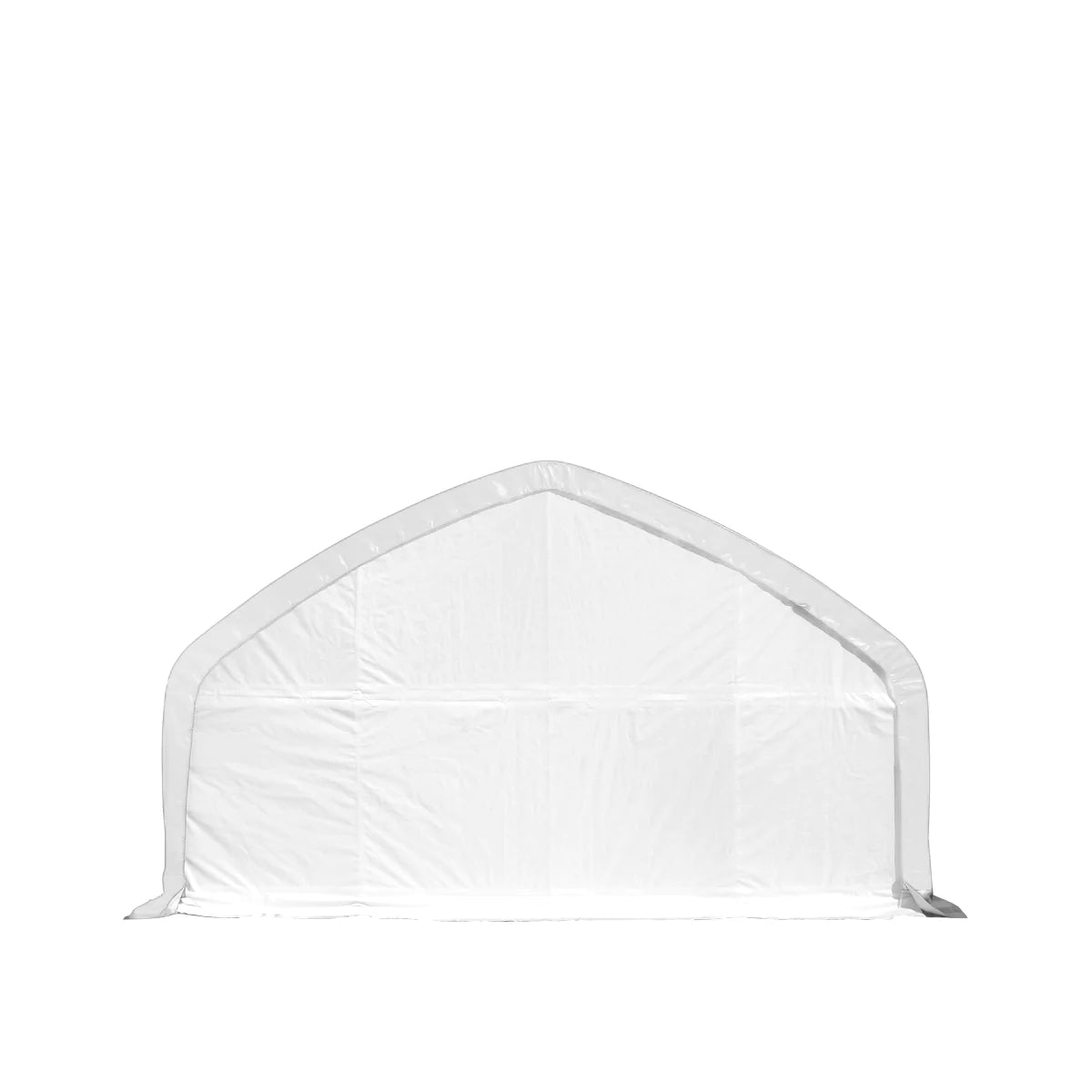 New 20' x 30' Straight Wall Peak Ceiling Storage Shelter with Heavy Duty 11 oz PE Cover & Drive Through Door