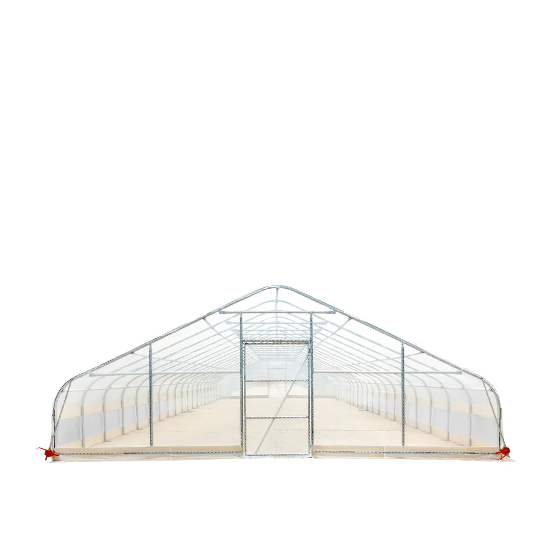 New 25’ x 80’ Tunnel Greenhouse Grow Tent w/6 Mil Clear EVA Plastic Film, Cold Frame, Hand Crank Roll-Up Sides, Peak Ceiling Roof