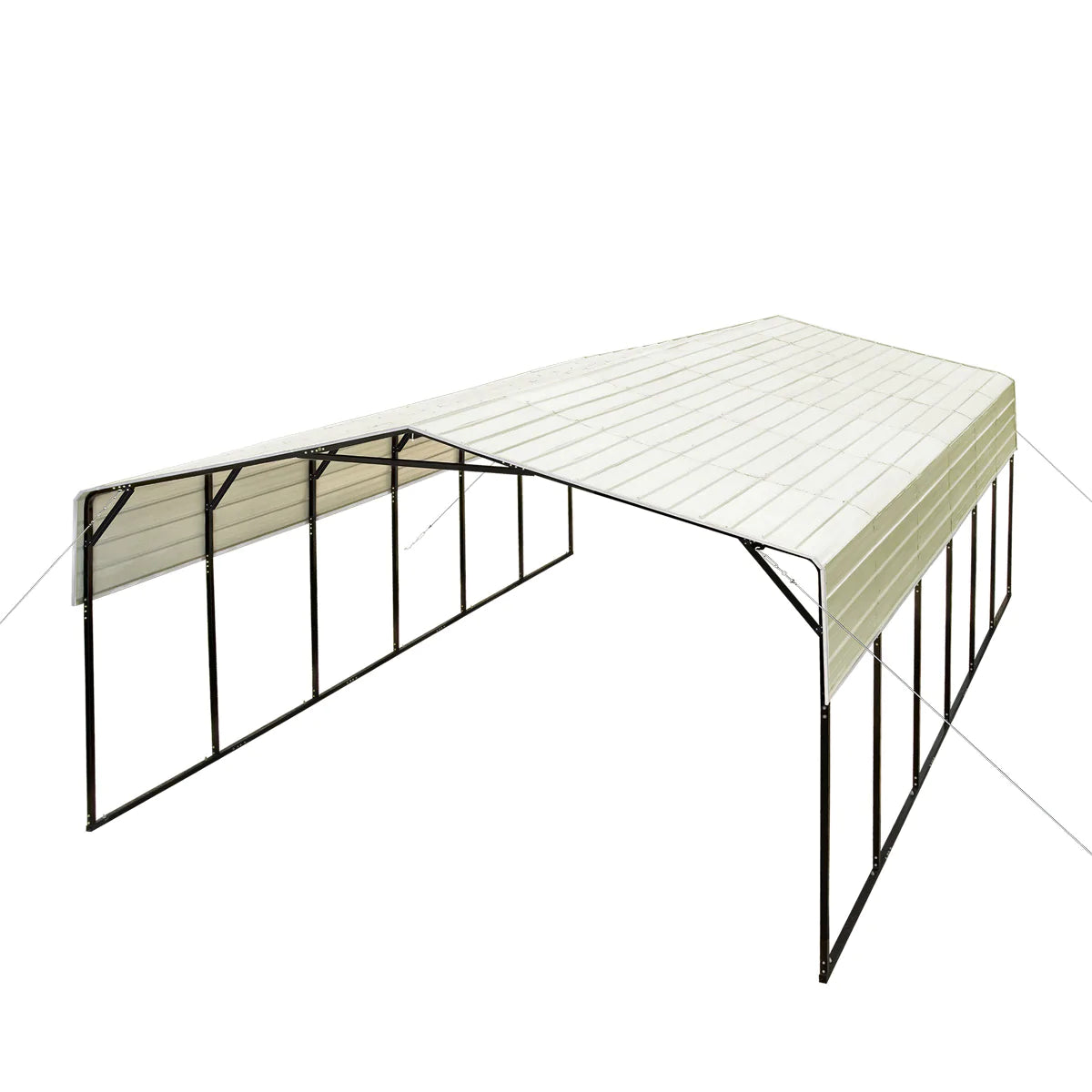 New 20' x 30' All-Steel Carport Shed With 10' High Sidewalls