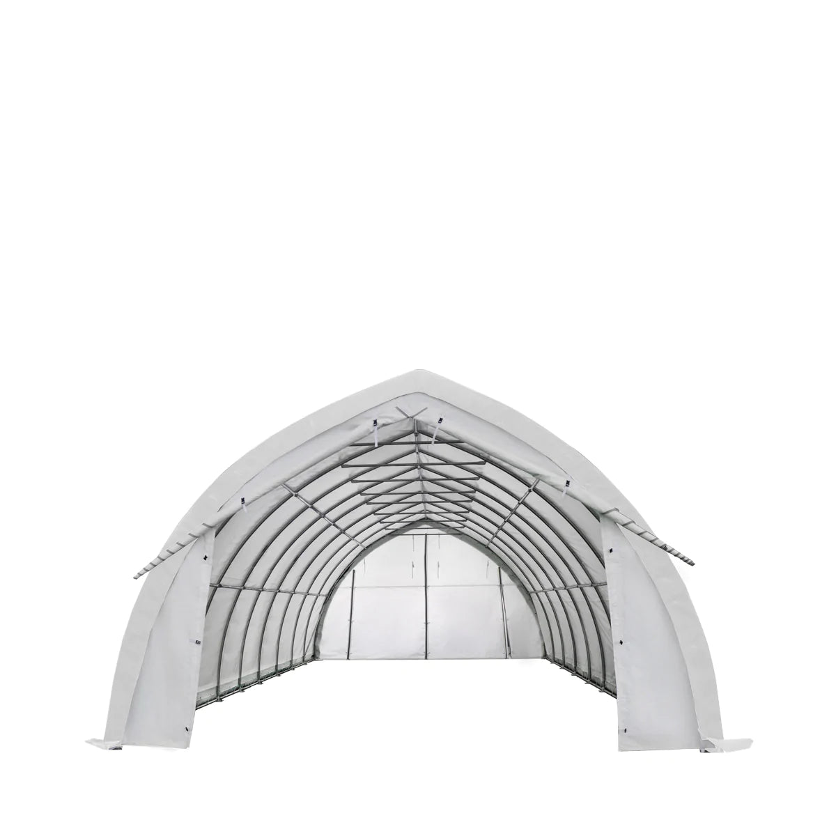 New 20' x 40' Arch Wall Peak Ceiling Storage Shelter with Heavy Duty 17 oz PVC Cover & Drive Through Doors