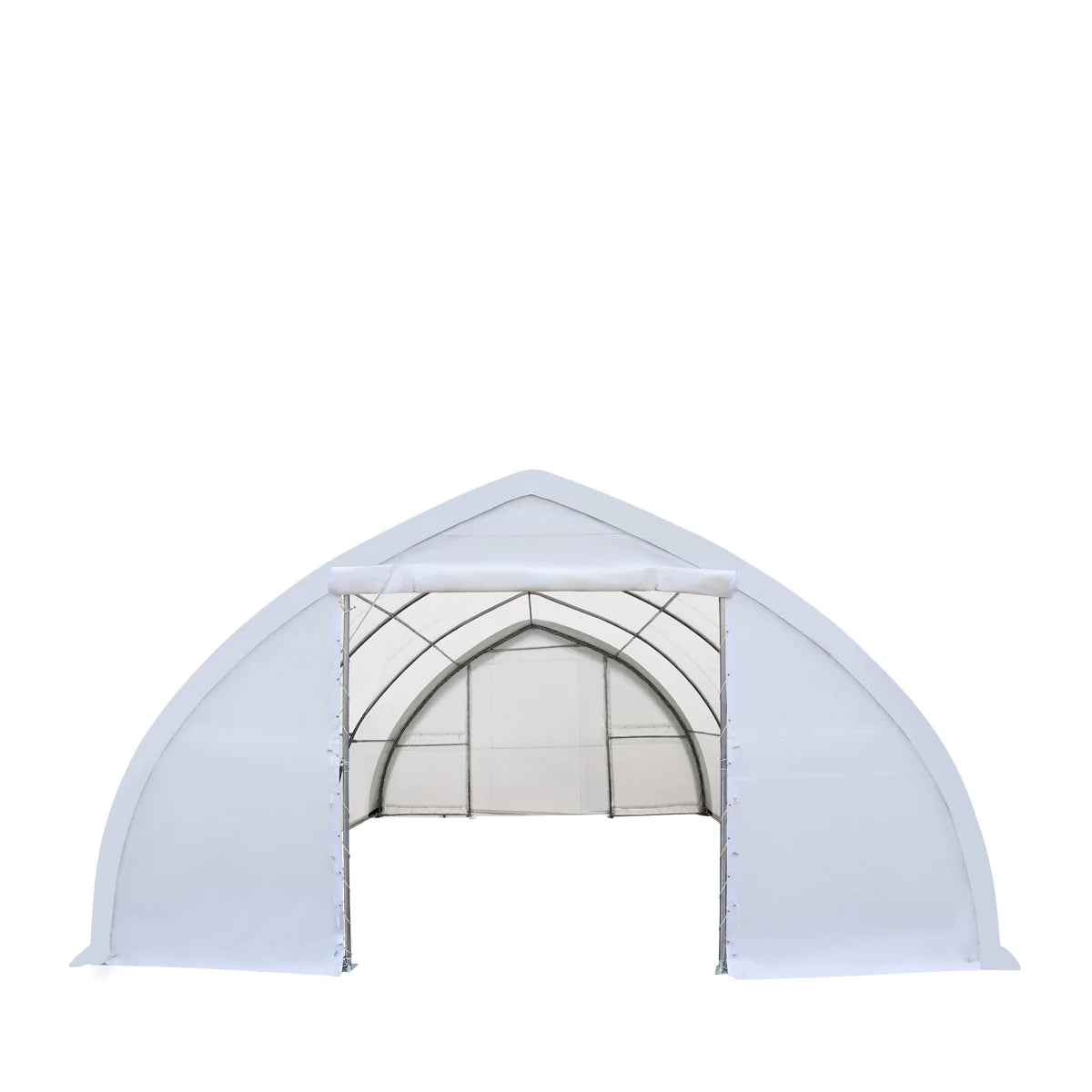 New 30' x 40' Peak Ceiling Storage Shelter with Heavy Duty 17 oz PVC Cover & Drive Through Doors