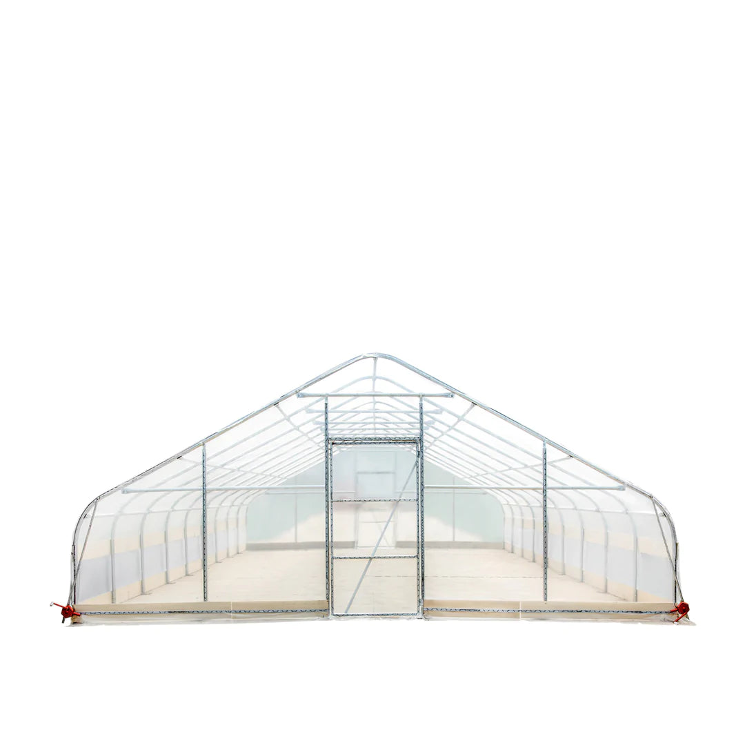 New 25’ x 40’ Tunnel Greenhouse Grow Tent w/6 Mil Clear EVA Plastic Film, Cold Frame, Hand Crank Roll-Up Sides, Peak Ceiling Roof