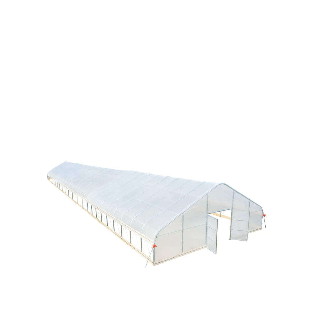 New 30’ x 100’ Tunnel Greenhouse Grow Tent w/6 Mil Clear EVA Plastic Film, Cold Frame, Hand Crank Roll-Up Sides, Peak Ceiling Roof