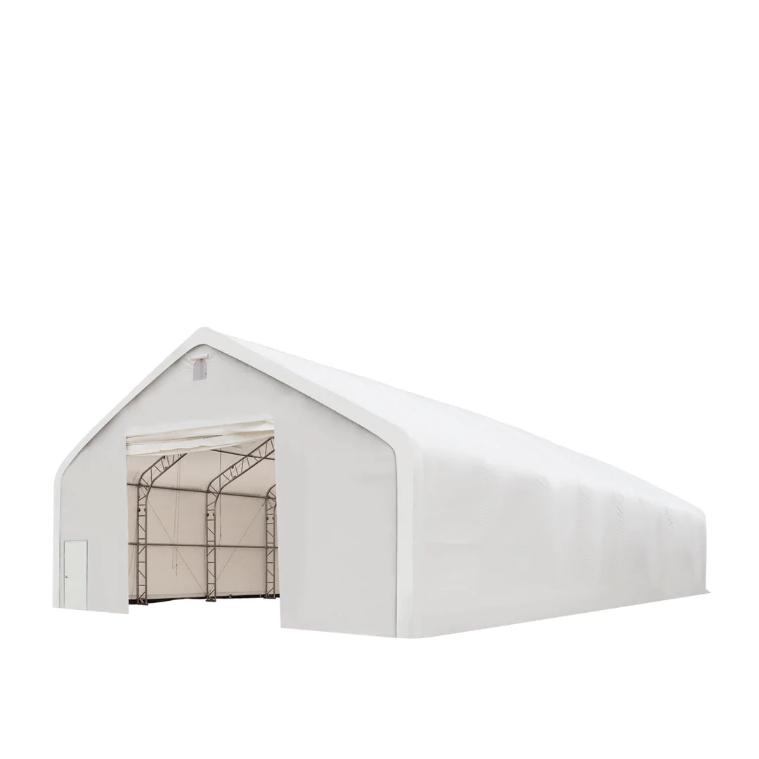 New Pro Series 40' x 80' Dual Truss Storage Shelter with Heavy Duty 21 oz PVC Cover & Drive Through Doors