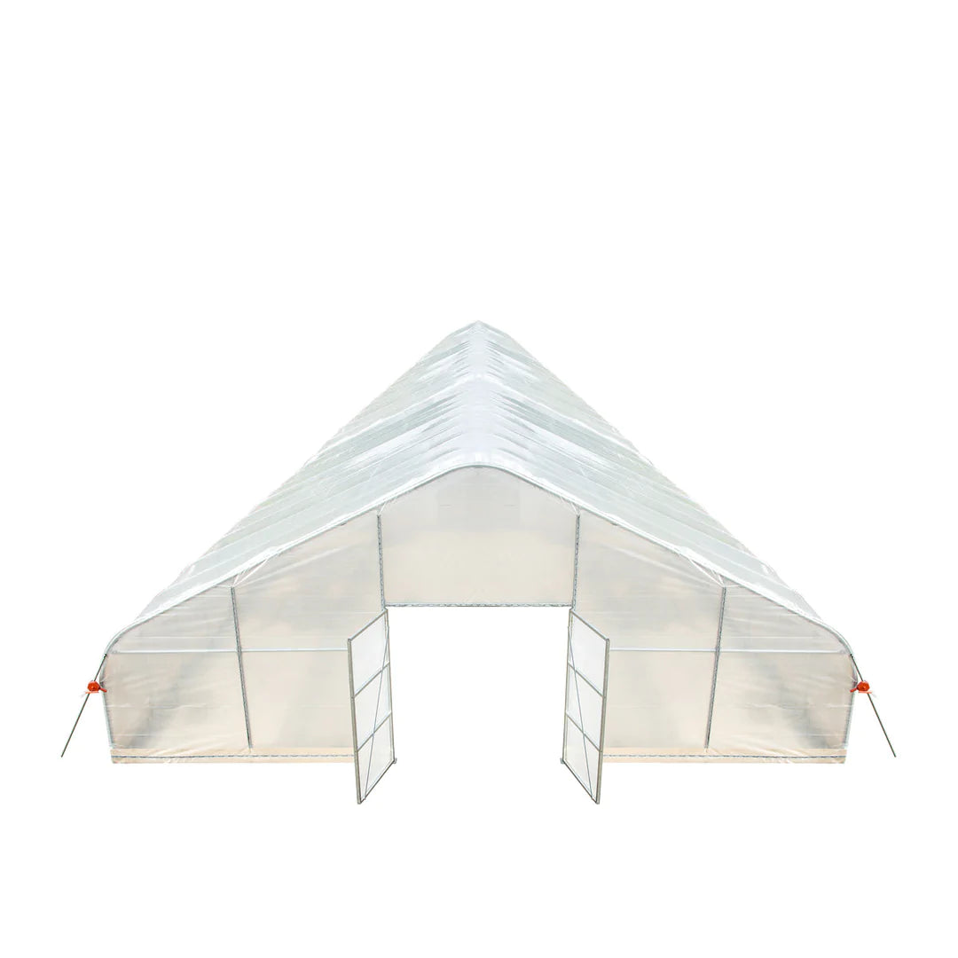 New 30’ x 100’ Tunnel Greenhouse Grow Tent w/6 Mil Clear EVA Plastic Film, Cold Frame, Hand Crank Roll-Up Sides, Peak Ceiling Roof