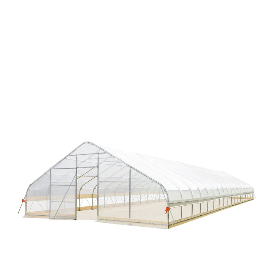 New 25’ x 80’ Tunnel Greenhouse Grow Tent w/6 Mil Clear EVA Plastic Film, Cold Frame, Hand Crank Roll-Up Sides, Peak Ceiling Roof