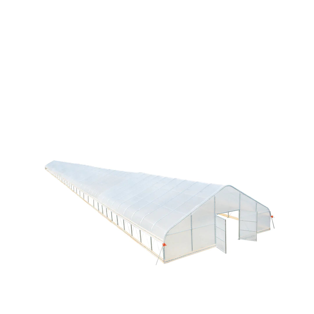 New 30’ x 150’ Tunnel Greenhouse Grow Tent w/6 Mil Clear EVA Plastic Film, Cold Frame, Hand Crank Roll-Up Sides, Peak Ceiling Roof