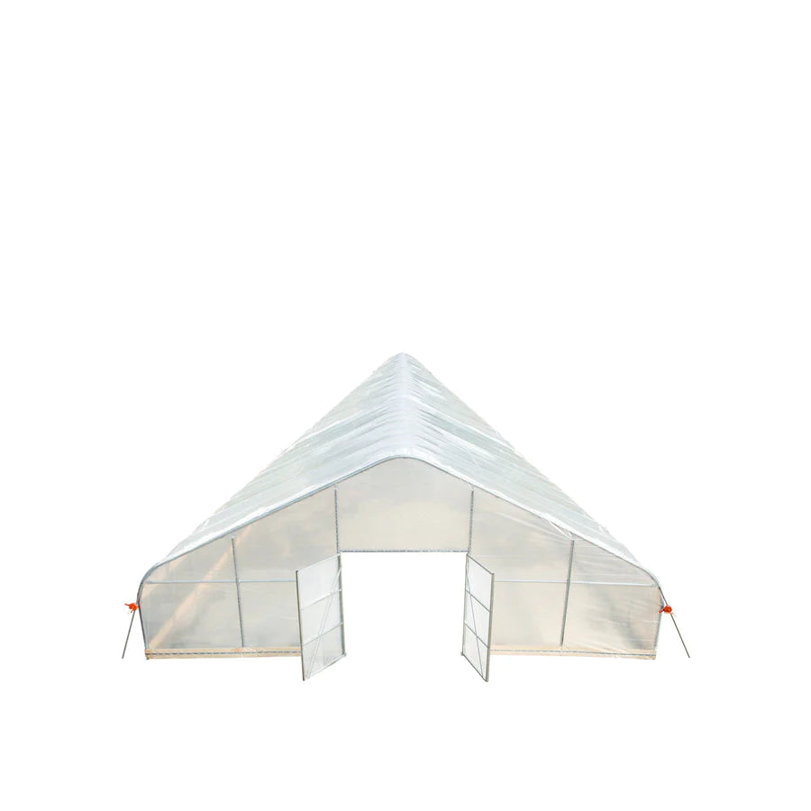 New 30’ x 120’ Tunnel Greenhouse Grow Tent w/6 Mil Clear EVA Plastic Film, Cold Frame, Hand Crank Roll-Up Sides, Peak Ceiling Roof