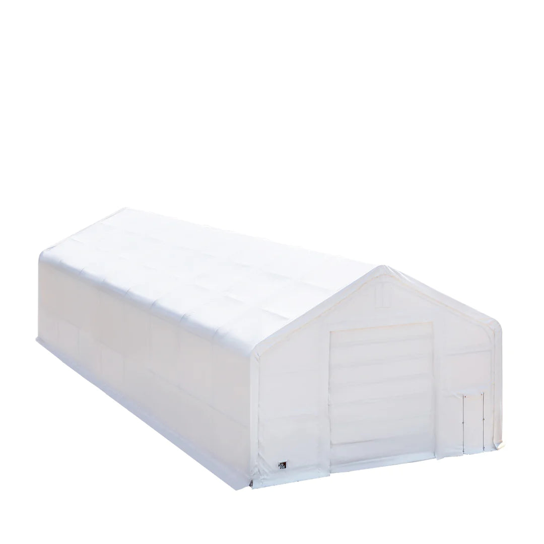 New 30' x 80' Dual Truss Storage Shelter with Heavy Duty 17 oz PVC Cover & Drive Through Doors