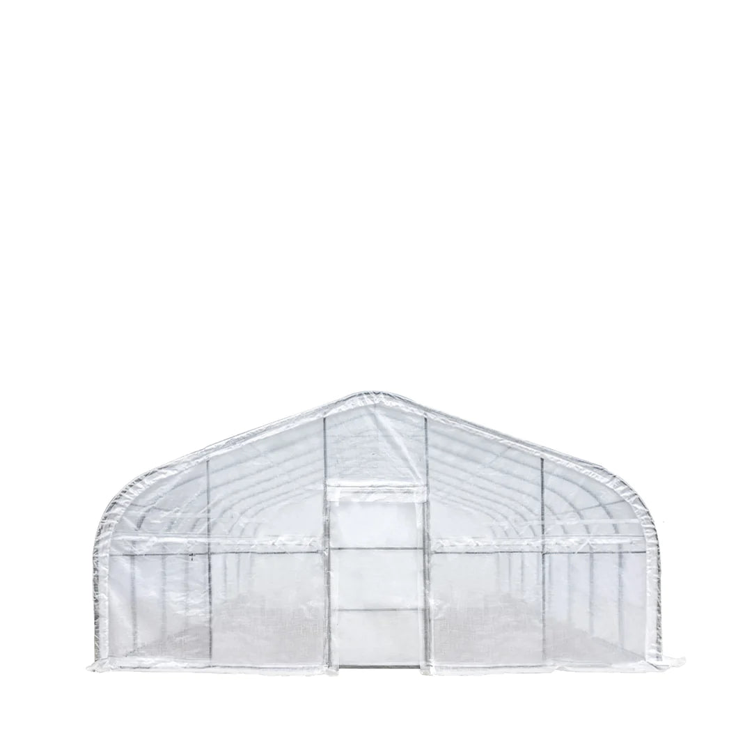 New 20’ x 40’ Tunnel Greenhouse Grow Tent w/12 Mil Ripstop Leno Mesh Cover, Cold Frame, Roll-up Windows, Peak Ceiling Roof