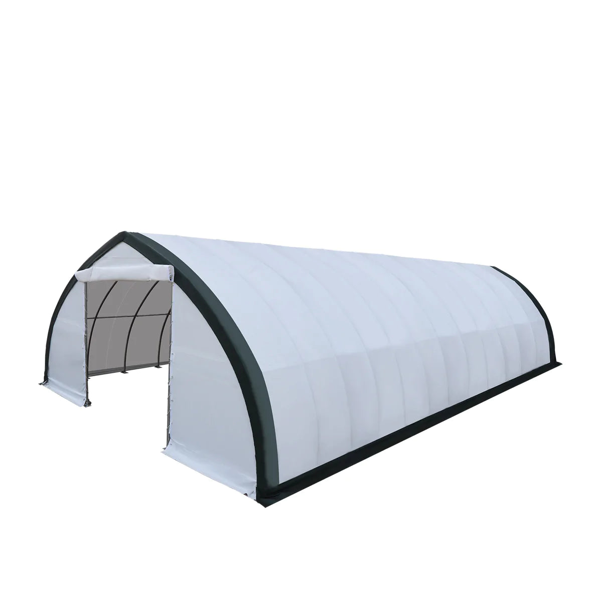 New 30' x 60' Peak Ceiling Storage Shelter with Heavy Duty 11 oz PE Cover & Drive Through Doors,