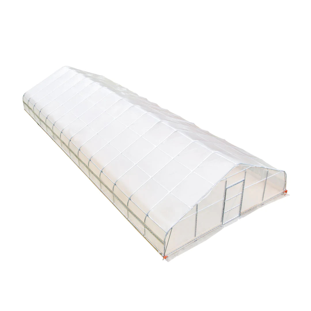 New 25’ x 60’ Tunnel Greenhouse Grow Tent w/6 Mil Clear EVA Plastic Film, Cold Frame, Hand Crank Roll-Up Sides, Peak Ceiling Roof