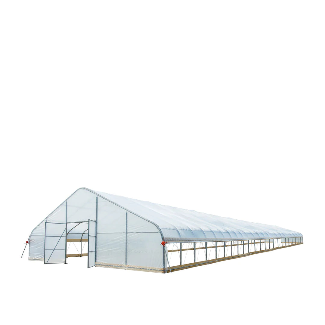 New 30’ x 100’ Tunnel Greenhouse Grow Tent w/6 Mil Clear EVA Plastic Film, Cold Frame, Hand Crank Roll-Up Sides, Peak Ceiling Roof